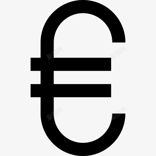 欧元标志着世界货币直线图标svg_新图网 https://ixintu.com 标志着世界货币 欧元 直线
