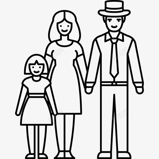 母子和继父人家庭是直系的图标svg_新图网 https://ixintu.com 人 家庭是直系的 母子和继父