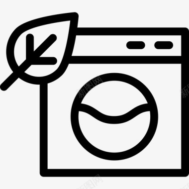 洗衣机技术线性洗衣符号图标图标