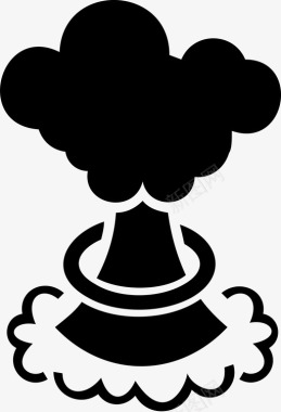 蘑菇云炸弹工业图标图标