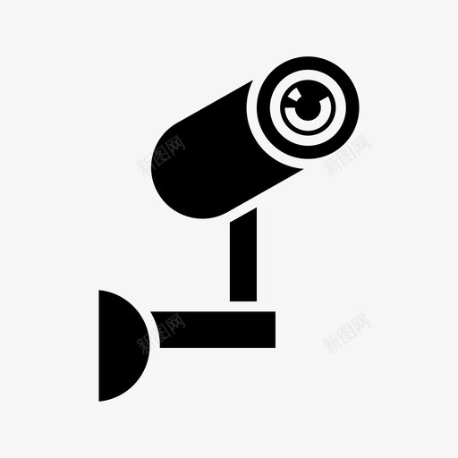 闭路电视摄像机保安图标svg_新图网 https://ixintu.com 保安 录像 摄像机 监视 闭路电视