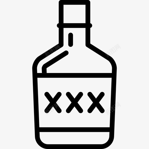 酒精瓶远西方直线型图标svg_新图网 https://ixintu.com 直线型 远西方 酒精瓶