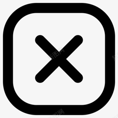 取消交叉删除图标图标