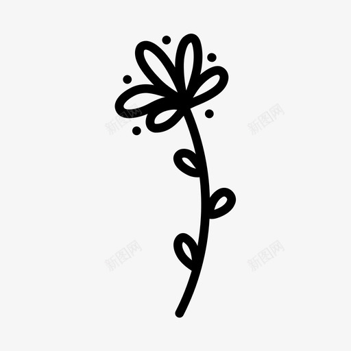 花卉涂鸦手绘图标svg_新图网 https://ixintu.com 手绘 手绘花卉装饰品 植物 涂鸦 自然 花卉