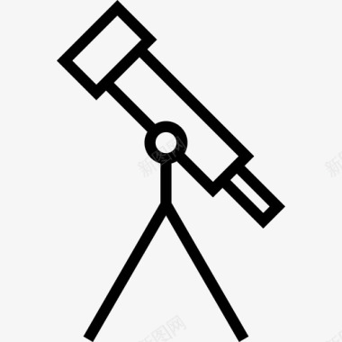 望远镜返校直线图标图标
