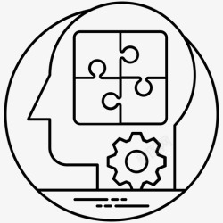 问题解决图标创意解决方案专注力逻辑思维图标高清图片