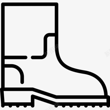 靴子在农场里直线的图标图标