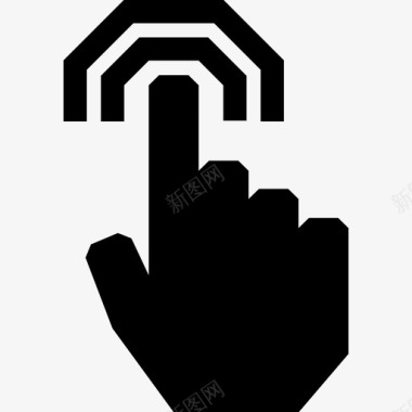 一个手指双击触摸触摸手势图标图标