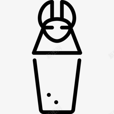 卡诺皮克罐埃及线工艺直线型图标图标