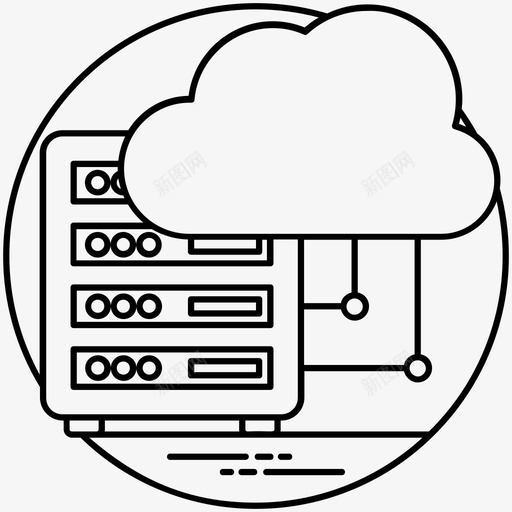 云存储云计算云数据库图标svg_新图网 https://ixintu.com 云信息 云存储 云数据库 云服务器 云计算 互联网和网络线iocns