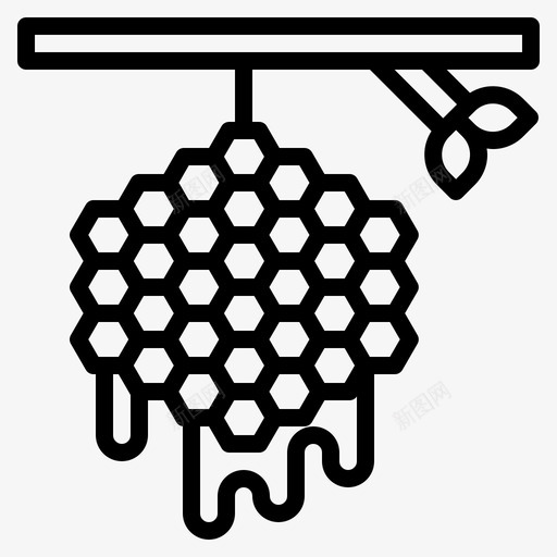 蜂蜜蜜蜂蜂巢图标svg_新图网 https://ixintu.com 农业 秋天 自然 蜂巢 蜂蜜 蜜蜂