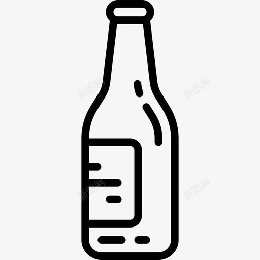 啤酒瓶美食路线工艺直线型图标svg_新图网 https://ixintu.com 啤酒瓶 直线型 美食路线工艺
