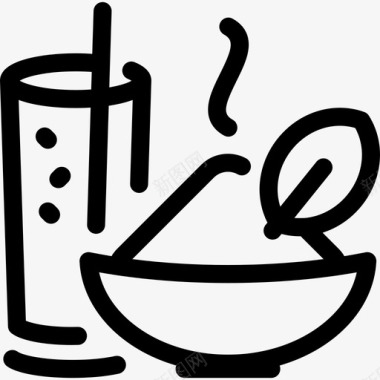 健康营养健康线工艺线性图标图标