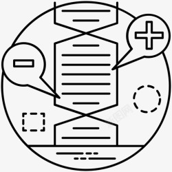 基因改造遗传学工程生物技术基因工程图标高清图片