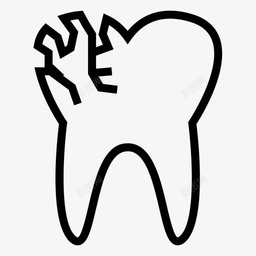 坏了龋齿牙齿图标svg_新图网 https://ixintu.com 健康 坏了 牙齿 龋齿
