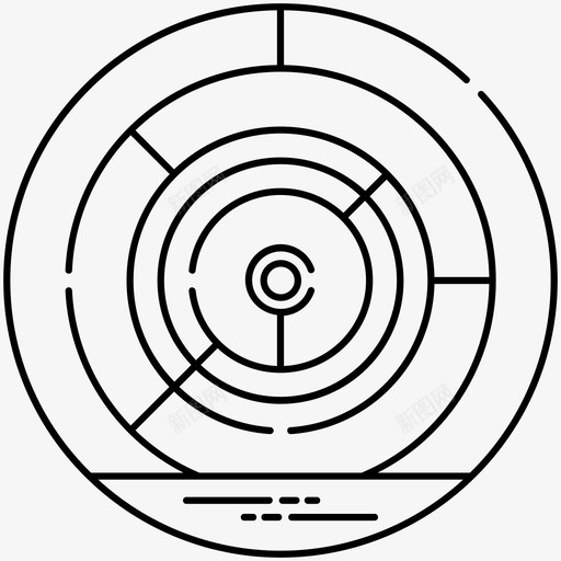 复杂性环形迷宫神秘图标svg_新图网 https://ixintu.com 人工智能线图标 图案 复杂性 环形迷宫 神秘