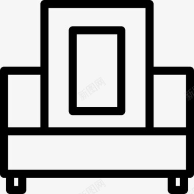 沙发家庭家具图标图标