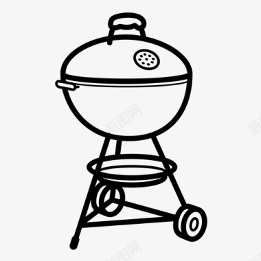 烧烤木炭便携式烧烤壶图标图标