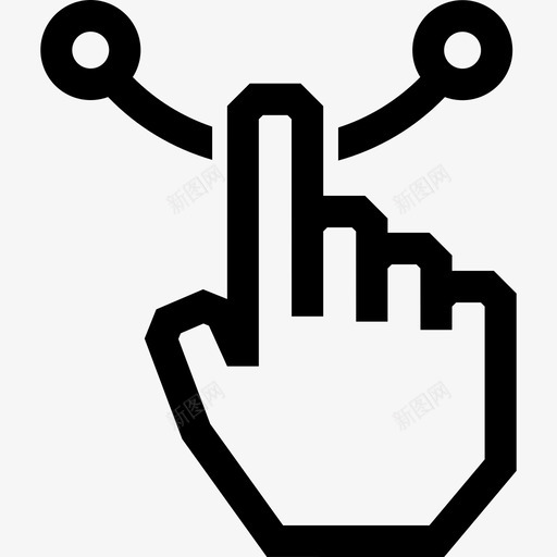 一个手指画触摸触摸手势轮廓图标svg_新图网 https://ixintu.com 一个手指画 触摸 触摸手势轮廓