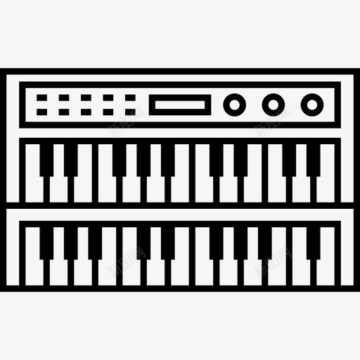 合成器音乐乐器画廊图标svg_新图网 https://ixintu.com 乐器画廊 合成器 音乐