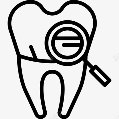 检查牙齿医疗器械牙科工具和牙齿图标图标