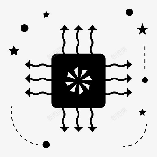 空气冷凝装置流量图标svg_新图网 https://ixintu.com 冷凝装置 气流 流量 空气 通风