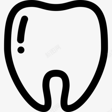 牙齿医学人体轮廓图标图标