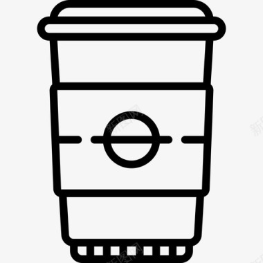 咖啡杯烹饪线工艺线状图标图标