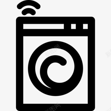 洗衣机线性智能家居线性图标图标