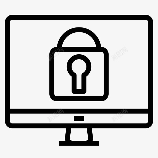 锁定操作系统黑客安全图标svg_新图网 https://ixintu.com 互联网安全 安全 锁定操作系统 防护 黑客