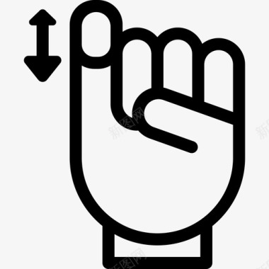 手势手势都是直线的图标图标