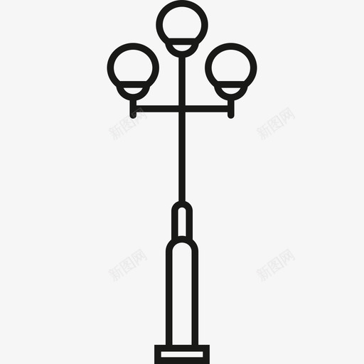 路灯城市家具图标svg_新图网 https://ixintu.com 城市家具 路灯