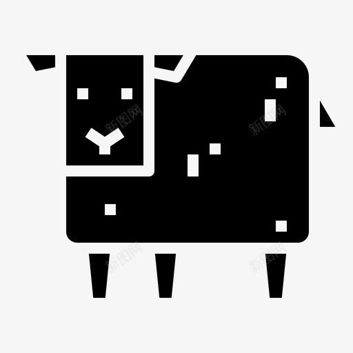 绵羊羊毛动物固体图标svg_新图网 https://ixintu.com 动物固体 绵羊 羊毛