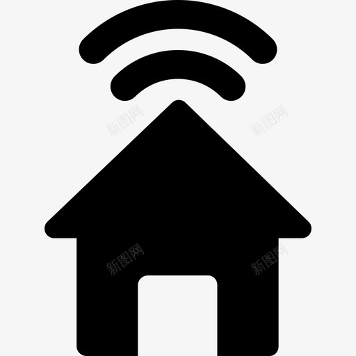 带Wifi楼宇无线网络的房屋图标svg_新图网 https://ixintu.com 带Wifi 无线网络的房屋 楼宇