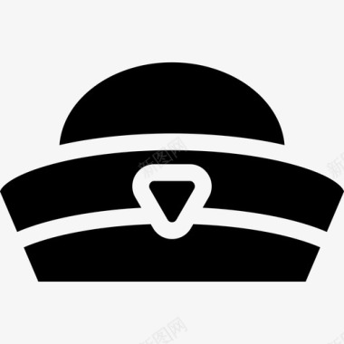 水手帽时尚图标图标