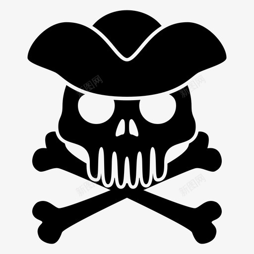 海盗骨头海盗旗图标svg_新图网 https://ixintu.com 海盗 海盗旗 骨头 骷髅