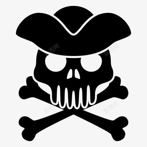 海盗骨头海盗旗图标svg_新图网 https://ixintu.com 海盗 海盗旗 骨头 骷髅