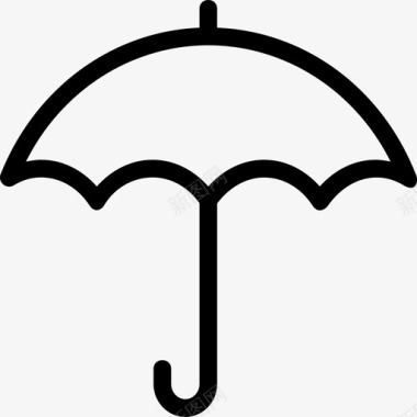 雨伞全球物流轻型圆形图标图标