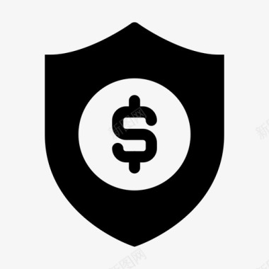 货币保护银行安全美元图标图标