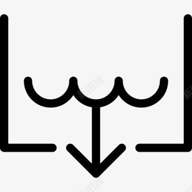 排水标志线性洗衣符号图标图标