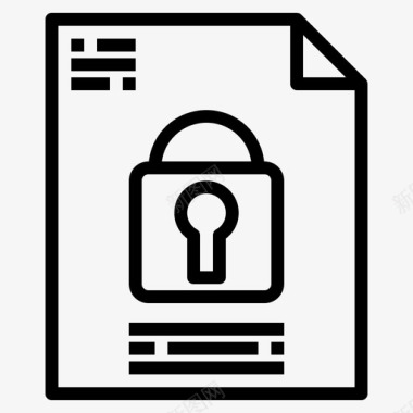 锁纸黑客安全图标图标