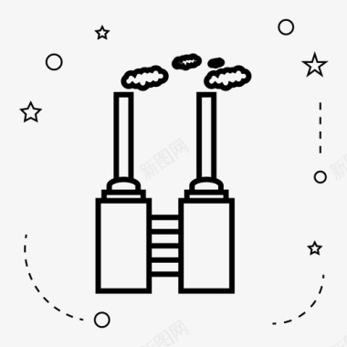 工厂生物质能源图标图标