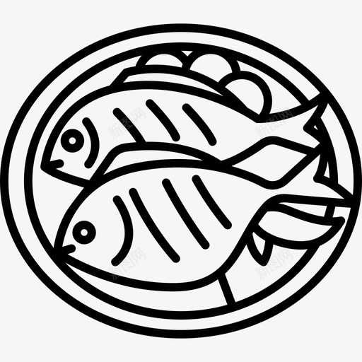鲳鱼食物印度菜图标svg_新图网 https://ixintu.com 印度菜 食物 鲳鱼