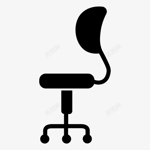 椅子家具旋转椅图标svg_新图网 https://ixintu.com 家具 旋转椅 椅子 轮椅