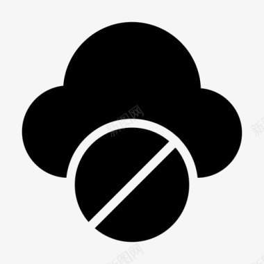 阻止禁止云图标图标