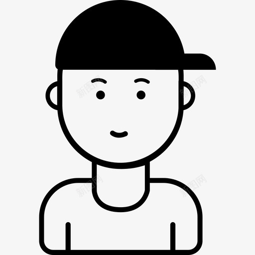 戴帽子的人人物个人资料图标svg_新图网 https://ixintu.com 个人资料 人物 头像 戴帽子的人