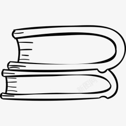 id书籍制作书籍学校手工制作黑色图标高清图片