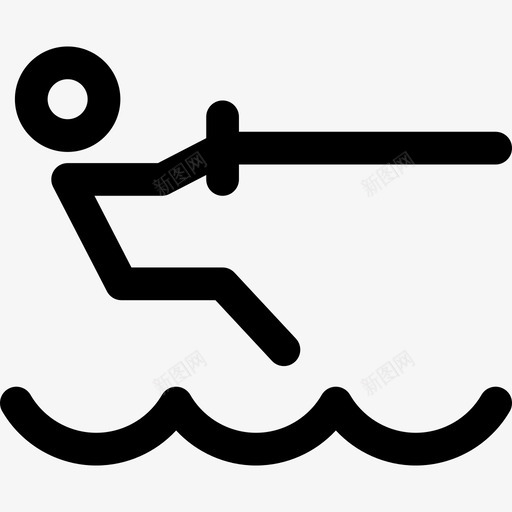 滑水夏季运动直线运动图标svg_新图网 https://ixintu.com 夏季运动 滑水 直线运动