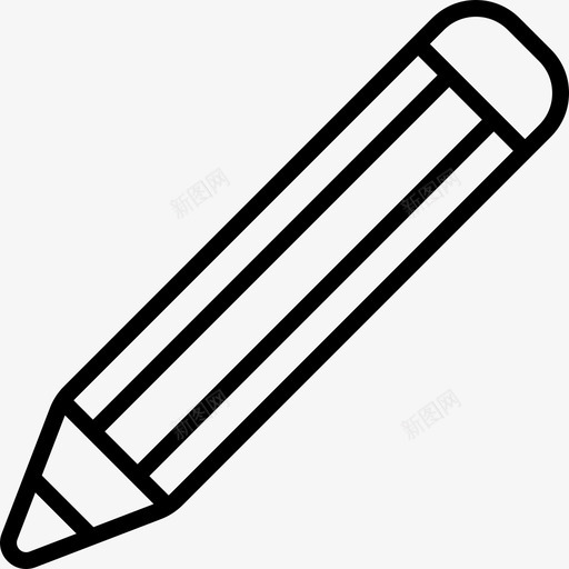 铅笔接口线工艺线状图标svg_新图网 https://ixintu.com 接口线工艺 线状 铅笔