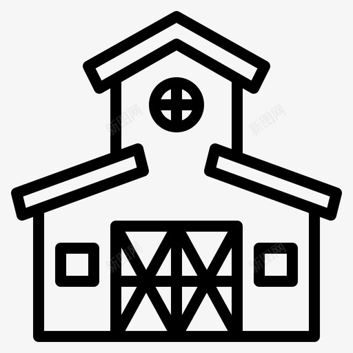 谷仓农场园艺图标svg_新图网 https://ixintu.com 农场 园艺 生长 秋天 自然 谷仓